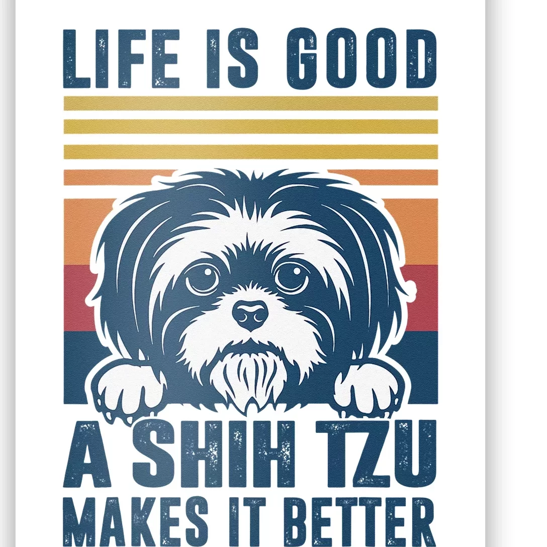 Shih Tzu Gifts For Shitzu Dog Mom Dad Shih Tzu Poster