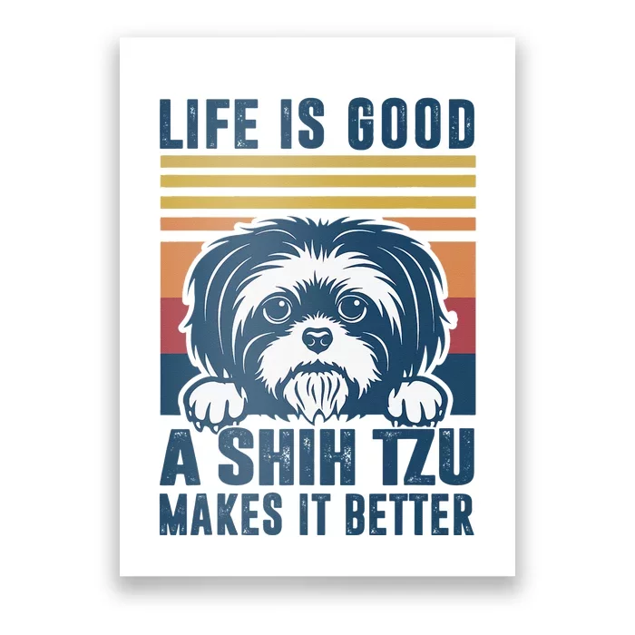 Shih Tzu Gifts For Shitzu Dog Mom Dad Shih Tzu Poster