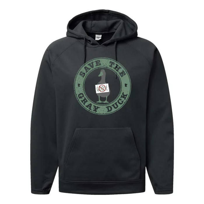 Save The Gray Duck Performance Fleece Hoodie