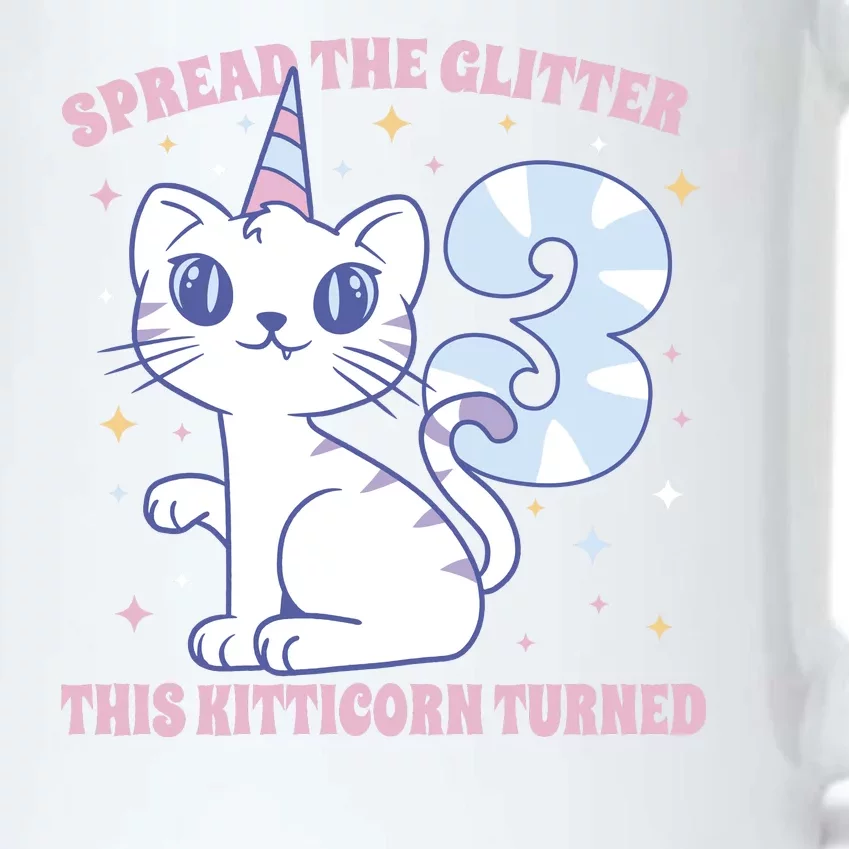 Spread The Glitter This Kitticorn Turned 3 Birthday Gift Black Color Changing Mug