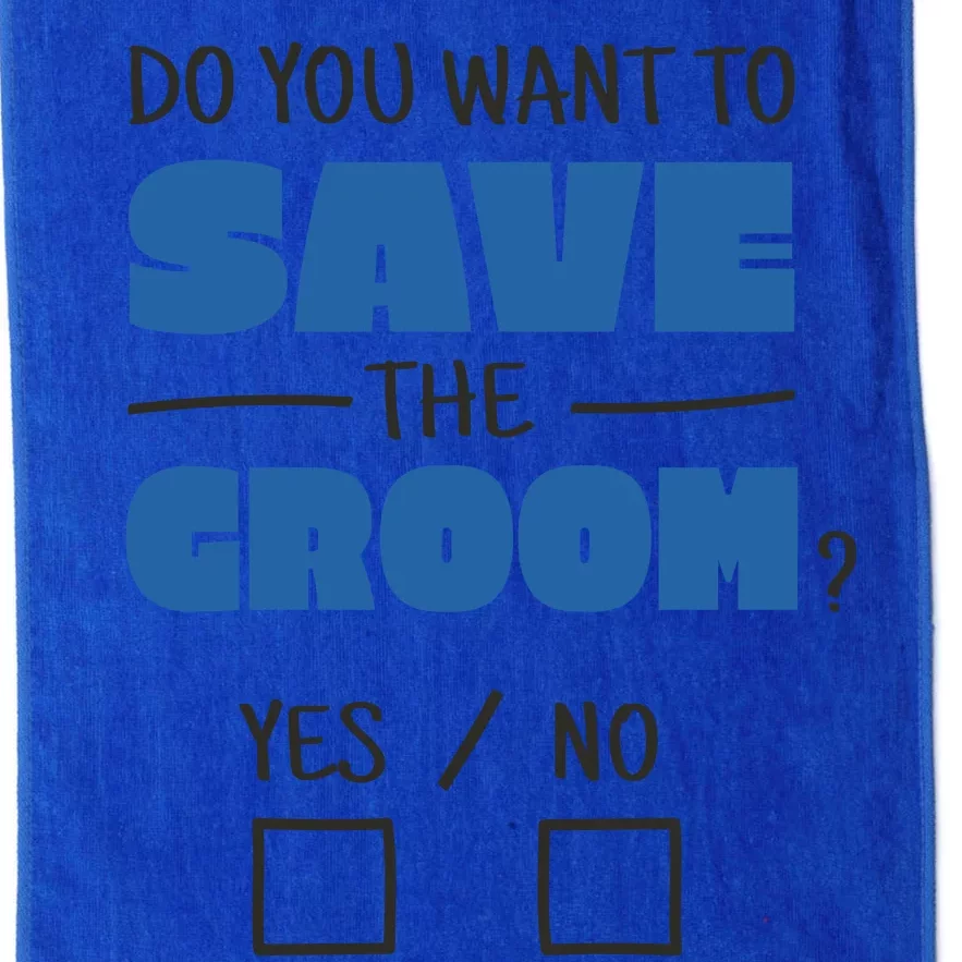 Save The Groom Funny Bachelor Platinum Collection Golf Towel