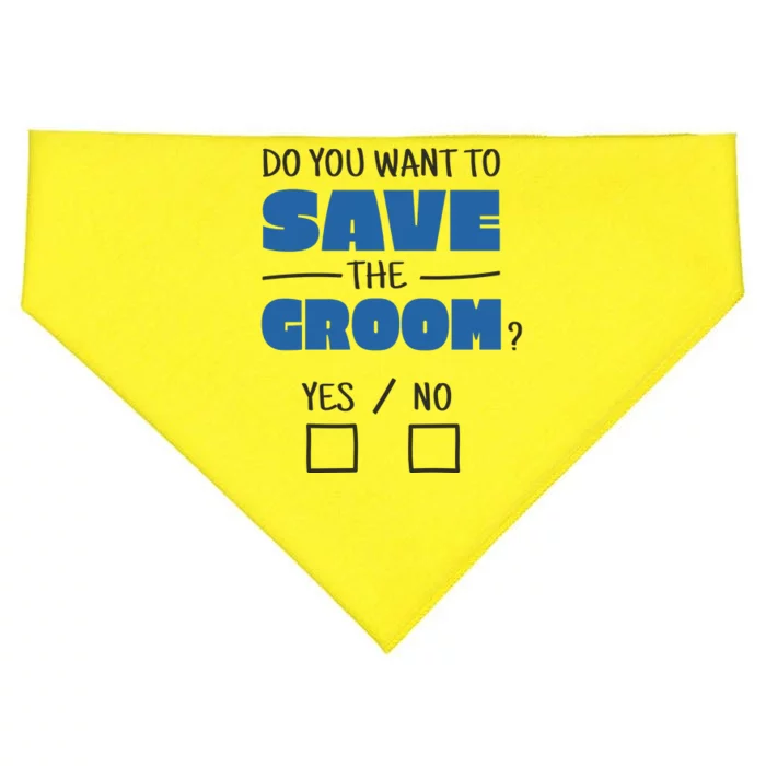 Save The Groom Funny Bachelor USA-Made Doggie Bandana