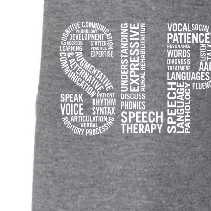 Speech Therapy Great Gift Speech Language Pathology Month Doggie 3-End Fleece Hoodie