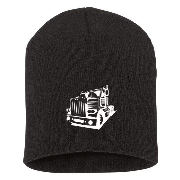 Semi Truck Gift For Truck Driver Short Acrylic Beanie