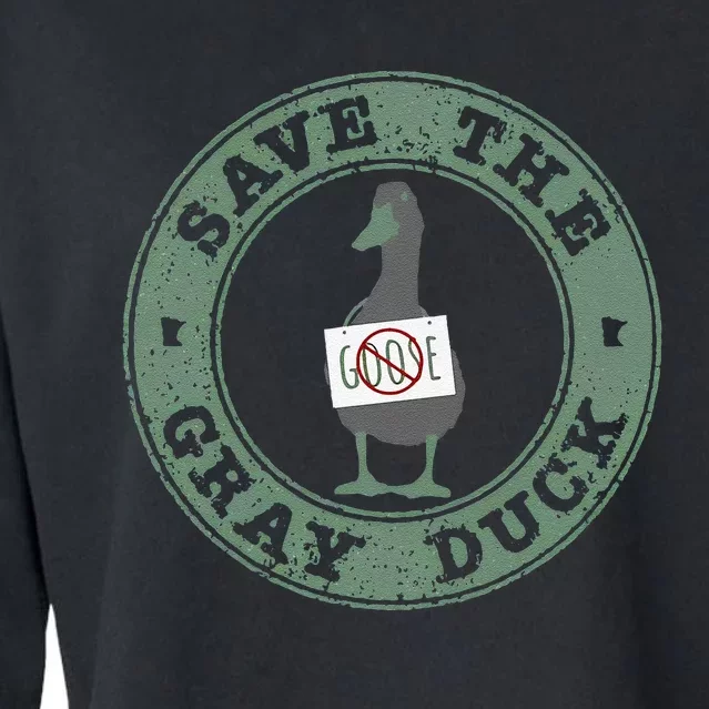 Save The Gray Duck Gift Cropped Pullover Crew