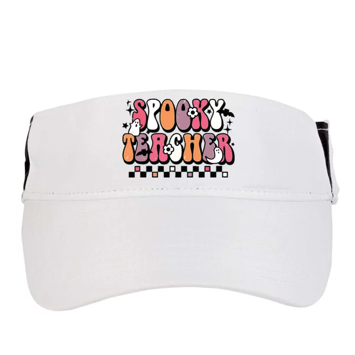 Spooky Teacher Groovy Trick Or Teach Halloween Teacher Gifts Adult Drive Performance Visor