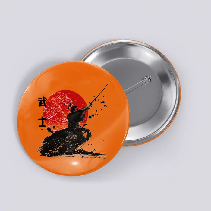 Samurai The Ghost Design Button