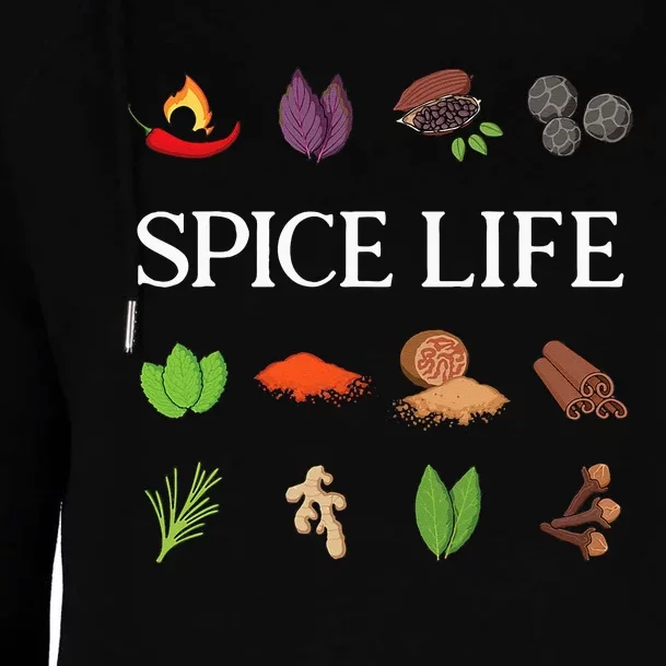 Spice Themed Gift For Cooks & Chefs Who Love To Cook Spices Womens Funnel Neck Pullover Hood