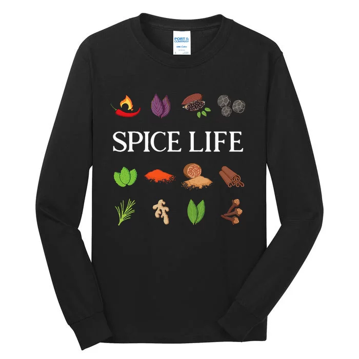 Spice Themed Gift For Cooks & Chefs Who Love To Cook Spices Tall Long Sleeve T-Shirt