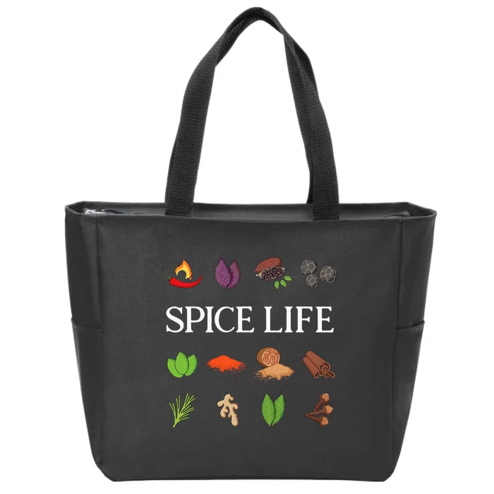 Spice Themed Gift For Cooks & Chefs Who Love To Cook Spices Zip Tote Bag