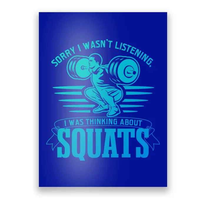 Strength Training Gym Powerlifting Squats Cool Gift Poster