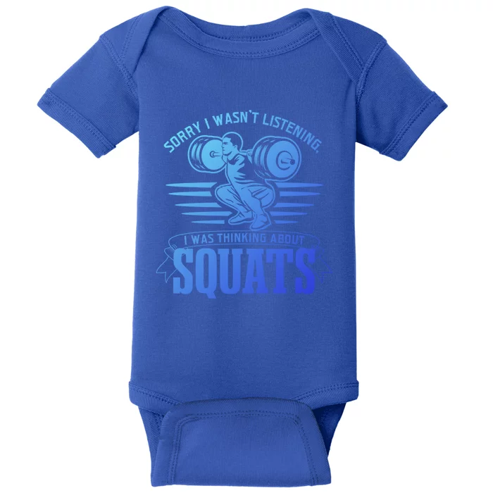 Strength Training Gym Powerlifting Squats Cool Gift Baby Bodysuit