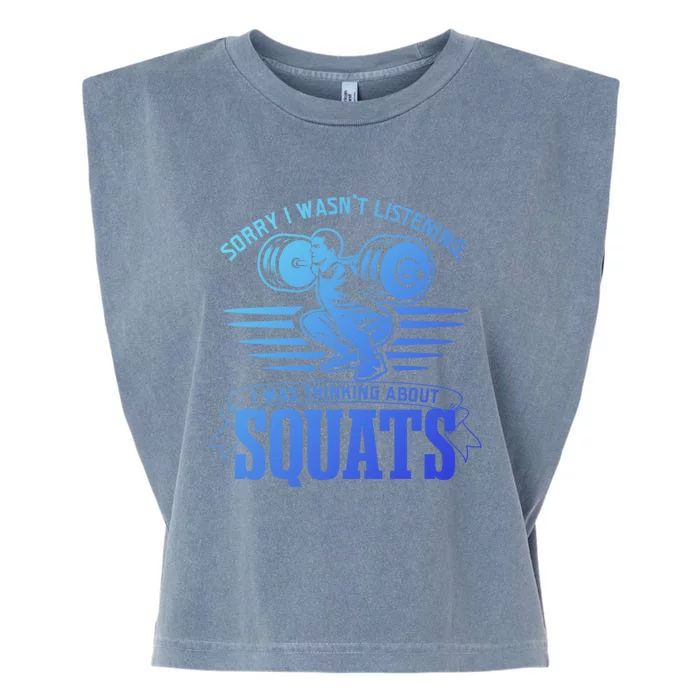 Strength Training Gym Powerlifting Squats Cool Gift Garment-Dyed Women's Muscle Tee