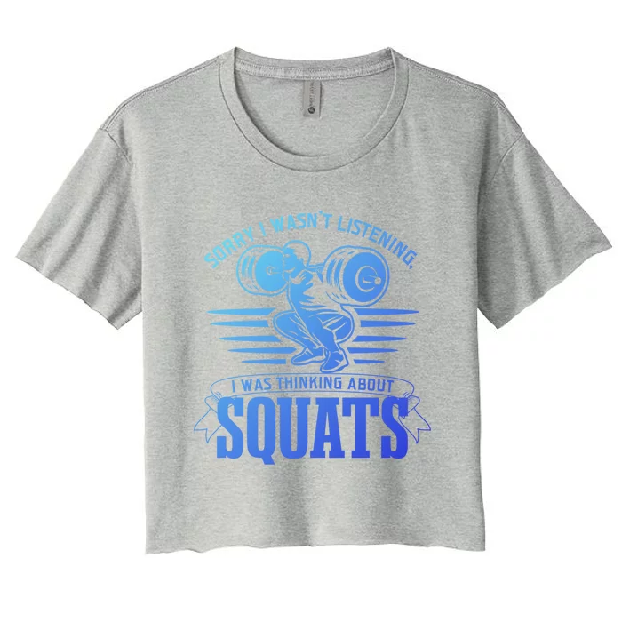 Strength Training Gym Powerlifting Squats Cool Gift Women's Crop Top Tee