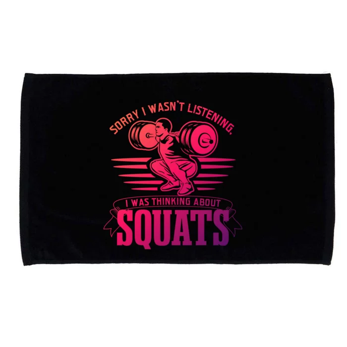 Strength Training Gym Powerlifting Squats Cool Gift Microfiber Hand Towel