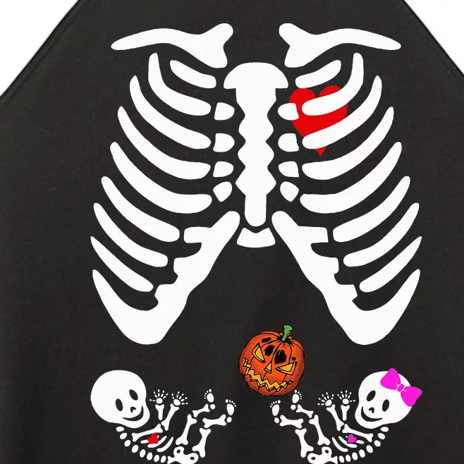 Skeleton Twins Girl Boy Pregnancy Halloween Costume Women’s Perfect Tri Rocker Tank