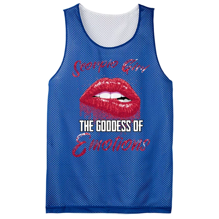 Scorpio The Goddess Of Emotions Scorpio Sign Astrology Cute Gift Mesh Reversible Basketball Jersey Tank