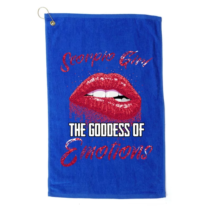 Scorpio The Goddess Of Emotions Scorpio Sign Astrology Cute Gift Platinum Collection Golf Towel