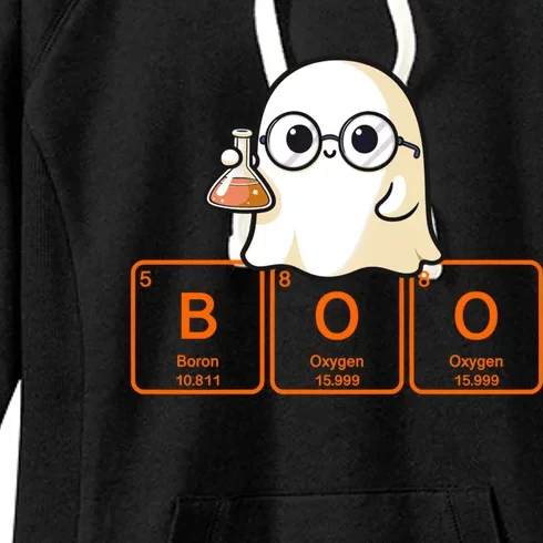 Science Teacher Ghost Halloween Chemistry Boo Elets Gift Women's Fleece Hoodie