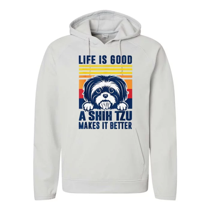 Shih Tzu Gifts For  Shitzu Dog Mom Dad Shih Tzu Performance Fleece Hoodie