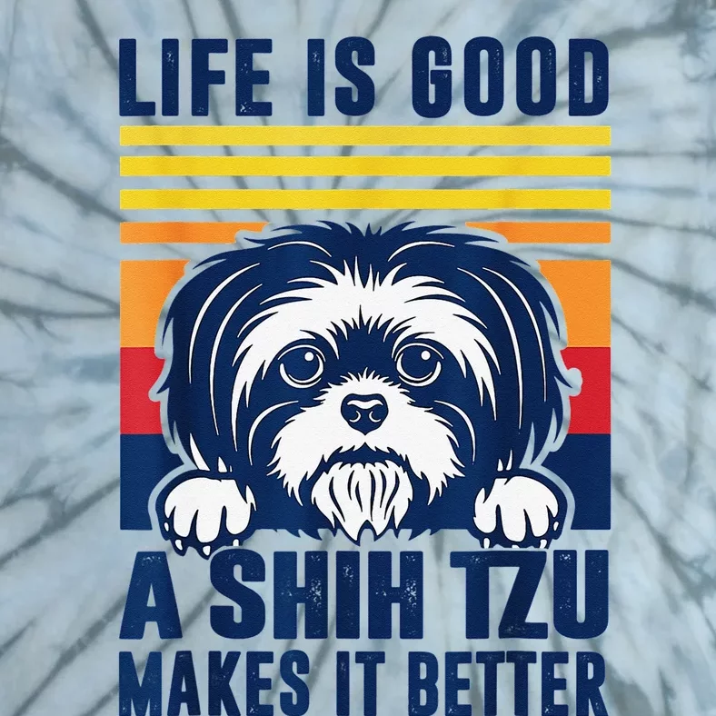 Shih Tzu Gifts For  Shitzu Dog Mom Dad Shih Tzu Tie-Dye T-Shirt