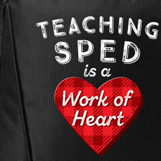 Sped Teacher Gift Valentines Day Plaid Work Of Heart Gift City Backpack