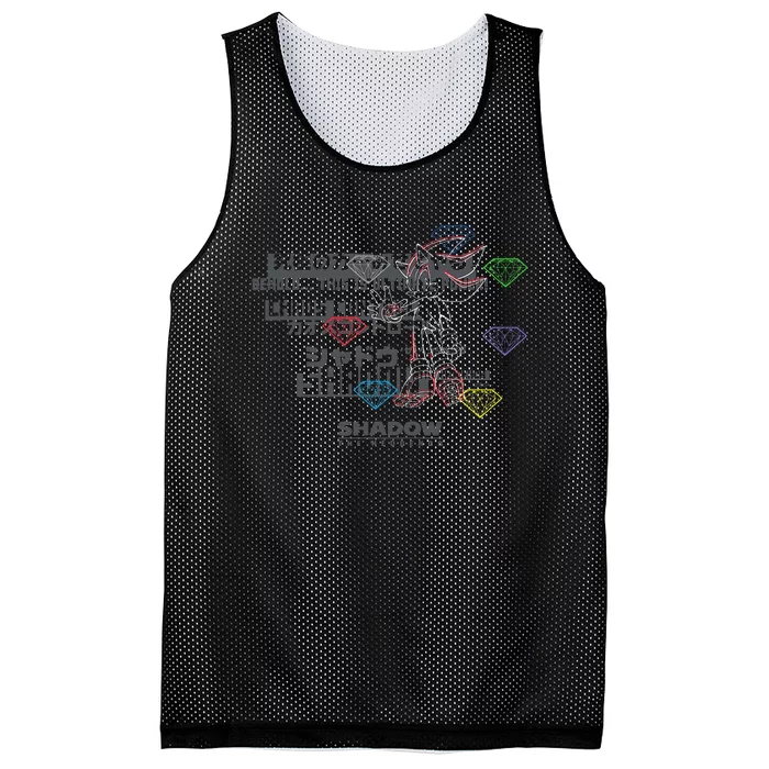 Shadow The Hedgehog Intense Type Mesh Reversible Basketball Jersey Tank