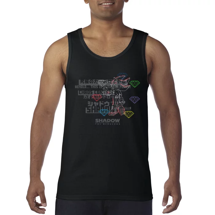 Shadow The Hedgehog Intense Type Tank Top