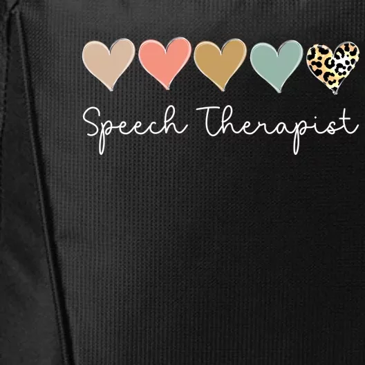 Speech Therapist Heart School Therapy Squad Valentine's Day Gift City Backpack