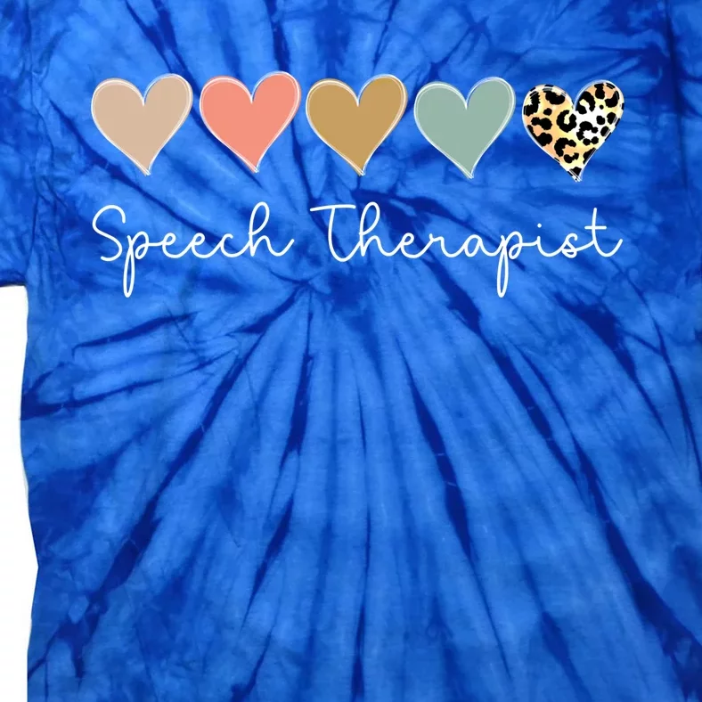 Speech Therapist Heart School Therapy Squad Valentine's Day Gift Tie-Dye T-Shirt