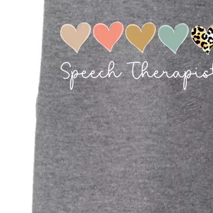 Speech Therapist Heart School Therapy Squad Valentine's Day Gift Doggie 3-End Fleece Hoodie