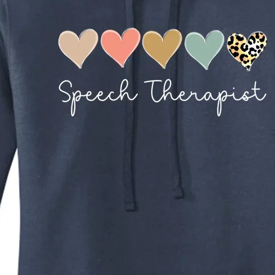 Speech Therapist Heart School Therapy Squad Valentine's Day Gift Women's Pullover Hoodie