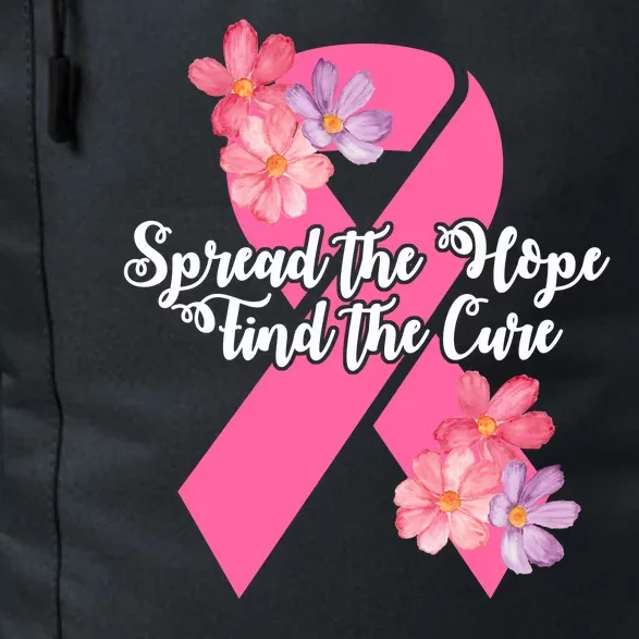 Spread The Hope Find The Cure Breast Cancer Floral Ribbon Daily Commute Backpack