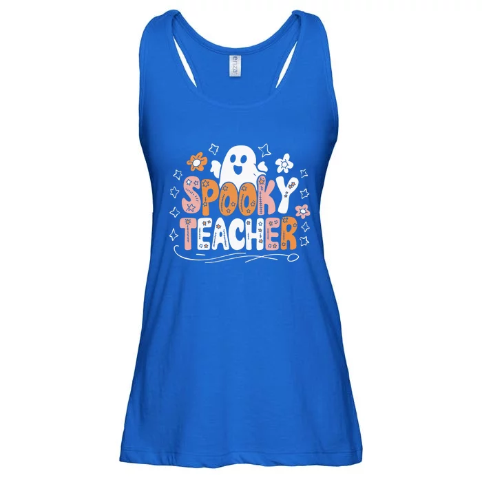 Spooky Teacher Halloween Ghost Classroom Fun Teacher Gift Ladies Essential Flowy Tank