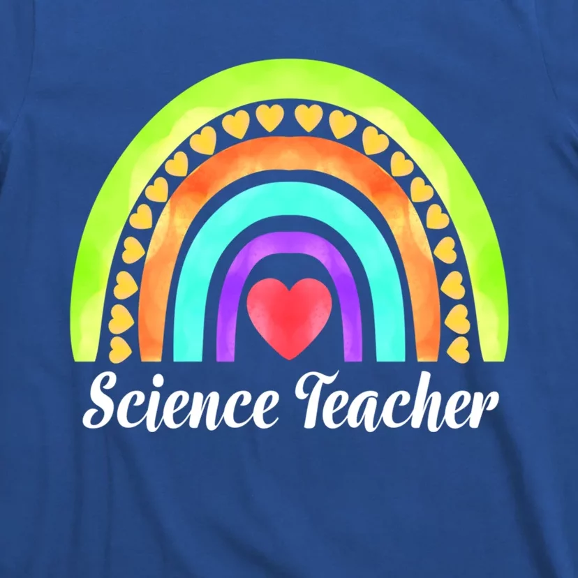 Science Teacher Hearts And Rainbows Great Gift T-Shirt