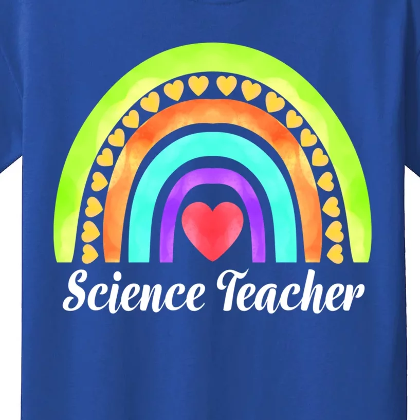 Science Teacher Hearts And Rainbows Great Gift Kids T-Shirt