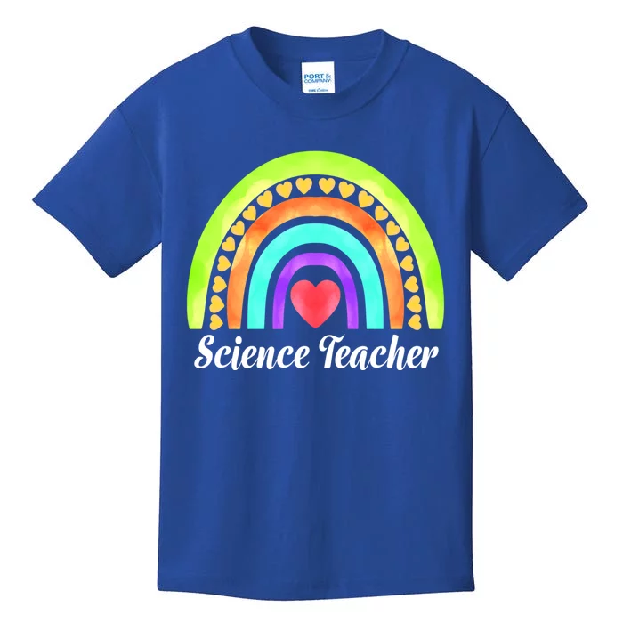 Science Teacher Hearts And Rainbows Great Gift Kids T-Shirt