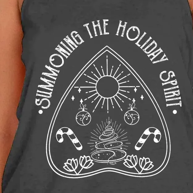 Summoning The Holiday Spirit Festive Season Women's Knotted Racerback Tank