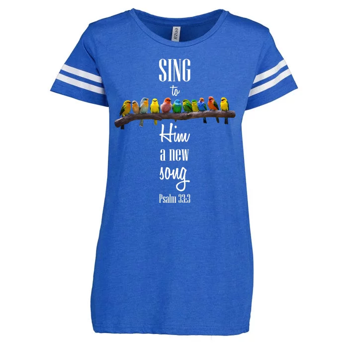 Sing To Him A New Song Psalms 33 3 Enza Ladies Jersey Football T-Shirt