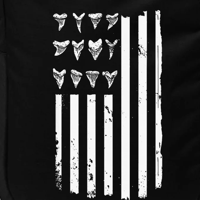 Shark Tooth Hunting American Flag Design for Fossil Hunter Impact Tech Backpack