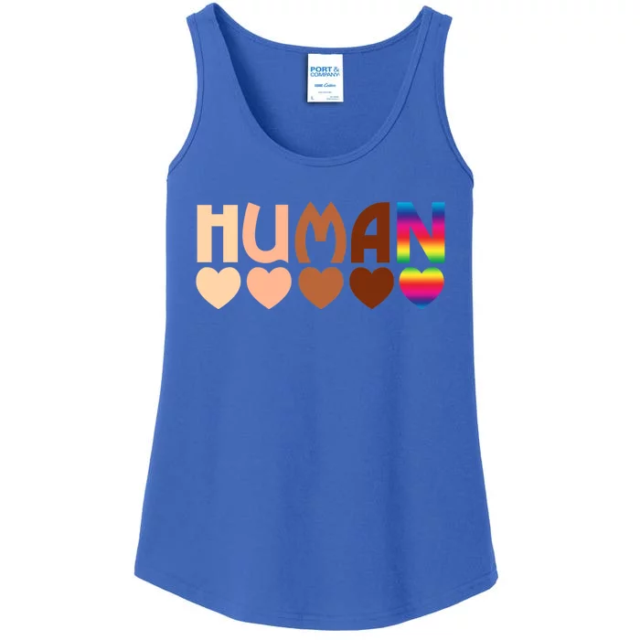 Solidarity Tolerance Hu Heart Equality Blm Pride Great Gift Ladies Essential Tank