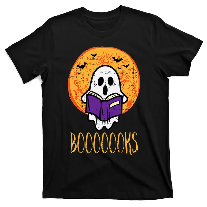 Spooky Tales Haunted Moon Ghosts and Halloween Reads T-Shirt