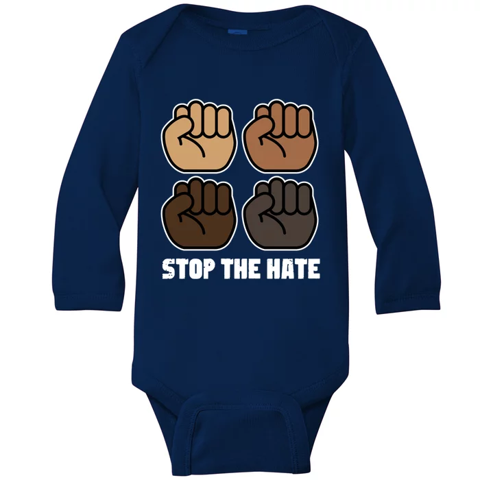 Stop The Hate Equal Rights Activist Gift Baby Long Sleeve Bodysuit