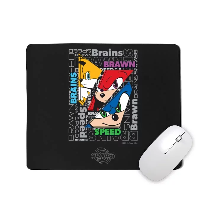 Sonic The Hedgehog 3 Text Collage Mousepad