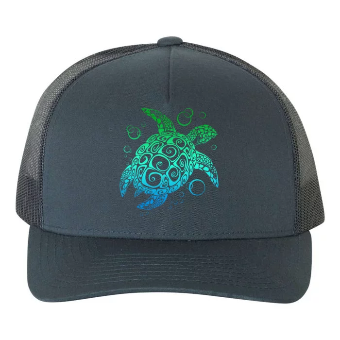 Sea Turtle Hawaiian Honu Long Yupoong Adult 5-Panel Trucker Hat