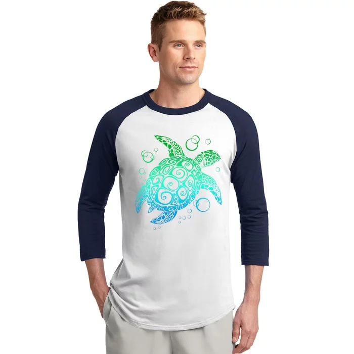 Sea Turtle Hawaiian Honu Long Baseball Sleeve Shirt