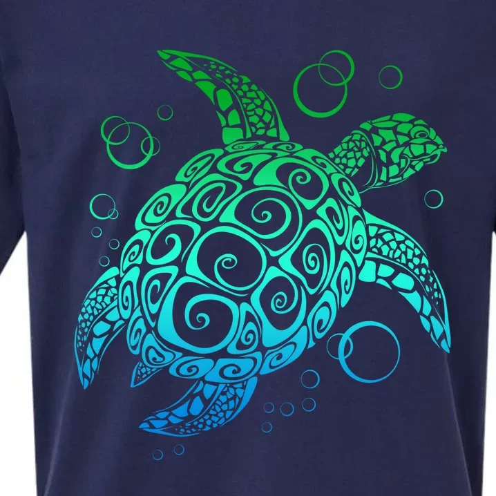 Sea Turtle Hawaiian Honu Long Sueded Cloud Jersey T-Shirt