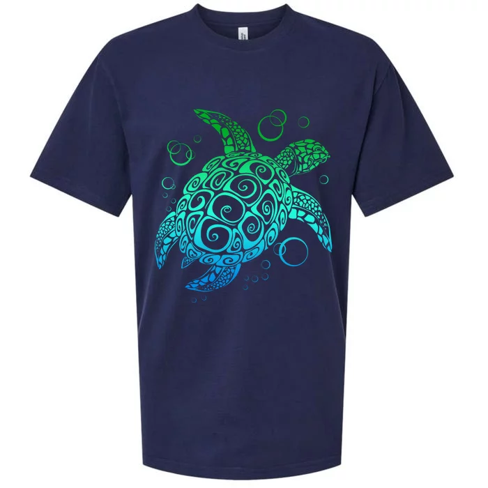 Sea Turtle Hawaiian Honu Long Sueded Cloud Jersey T-Shirt