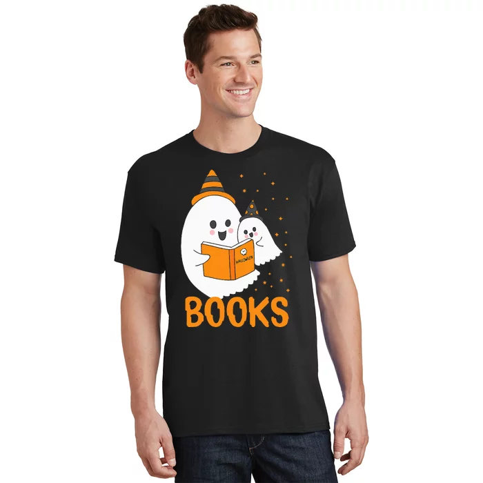 Spooky Tales Halloween Ghosts & Bookworms T-Shirt