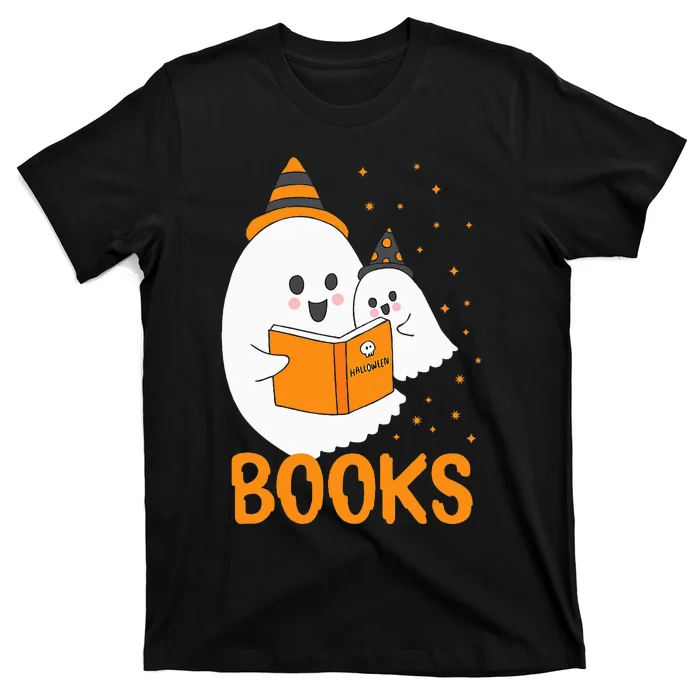 Spooky Tales Halloween Ghosts & Bookworms T-Shirt